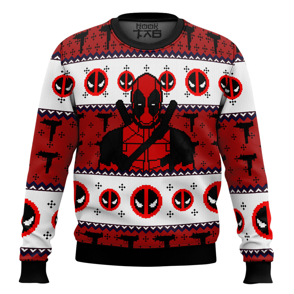 Hooktab Maximum Effort Deadpool Ugly Christmas Sweater Hooktab Maximum Effort Deadpool Ugly Christmas Sweater