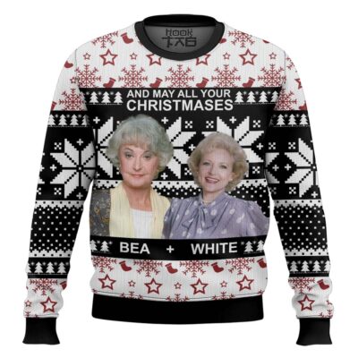 May All Your Christmases Bea White The Golden Girls Ugly Christmas Sweater