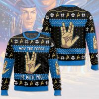 Hooktab May The Force Be With You Star Trek Ugly Christmas Sweater