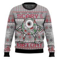 Hooktab May Your Holidays Be Scary And Bright Monsters Inc Ugly Christmas Sweater