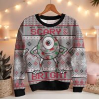 Hooktab May Your Holidays Be Scary And Bright Monsters Inc Ugly Christmas Sweater
