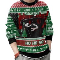 Hooktab McClain Now I Have A Machine Gun Die Hard Ugly Christmas Sweater