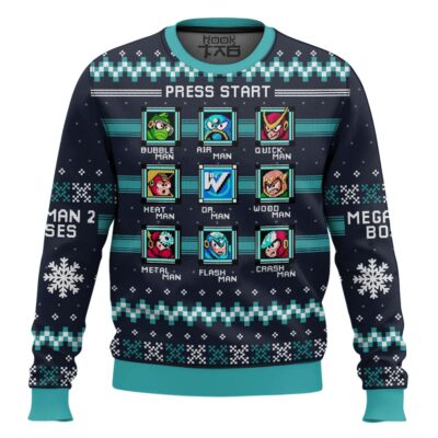 Mega Man 2 Bosses Ugly Christmas Sweater