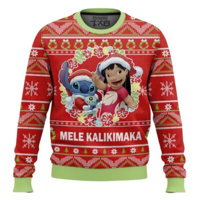 Mele Kalikimaka Lilo And Stitch Ugly Christmas Sweater