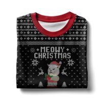 Hooktab Meowy Christmas Woman Yelling At A Cat Meme Ugly Christmas Sweater