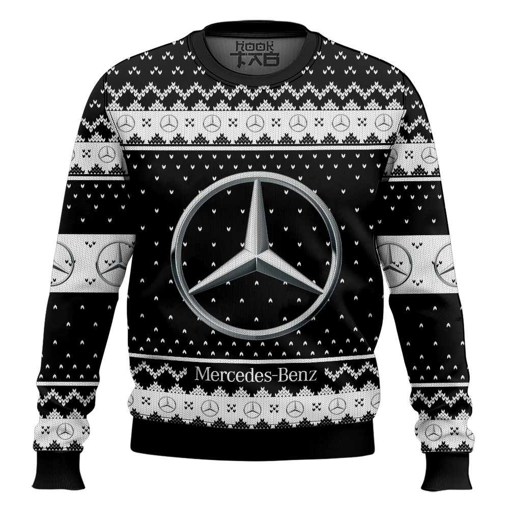 Hooktab Mercedes-benz Ugly Christmas Sweater Hooktab Mercedes-benz Ugly Christmas Sweater