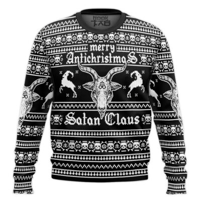 Merry Antichristmas Satan Claus Ugly Christmas Sweater