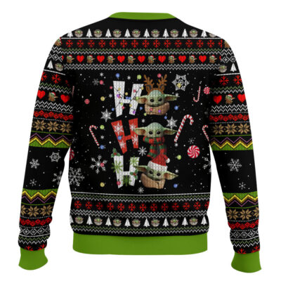 Hooktab Merry Christmas Baby Yoda Ugly Christmas Sweater