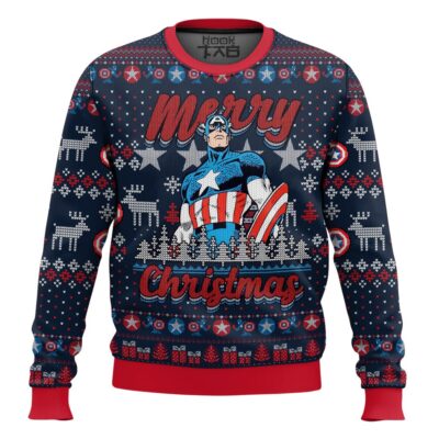 Merry Christmas Captain America Ugly Christmas Sweater
