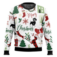 Hooktab Merry Christmas Dachshund Ugly Christmas Sweater
