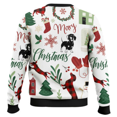 Hooktab Merry Christmas Dachshund Ugly Christmas Sweater