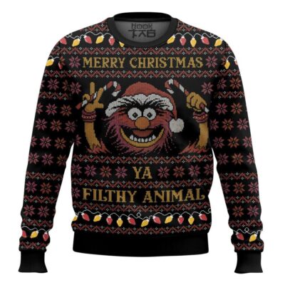 Merry Christmas Filthy Animal The Muppet Show Ugly Christmas Sweater