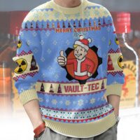 Hooktab Merry Christmas From Vault-Tec Fallout Ugly Christmas Sweater