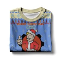 Hooktab Merry Christmas From Vault-Tec Fallout Ugly Christmas Sweater