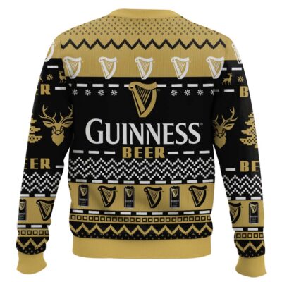 Hooktab Merry Christmas Guinness Stout Beer Ugly Christmas Sweater