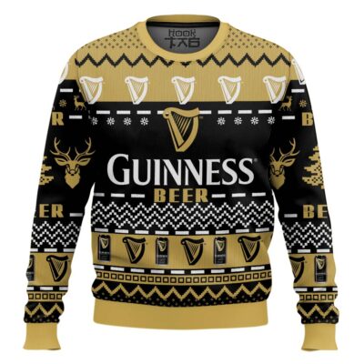 Merry Christmas Guinness Stout Beer Ugly Christmas Sweater
