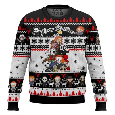 Merry Christmas Horror Villains Ugly Christmas Sweater