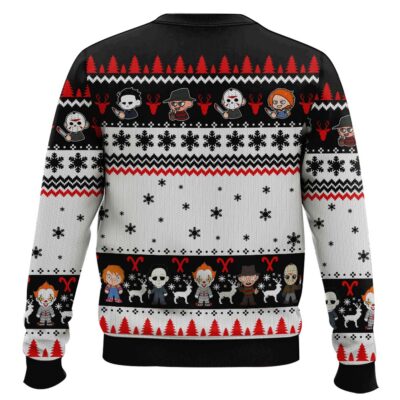 Hooktab Merry Christmas Horror Villains Ugly Christmas Sweater