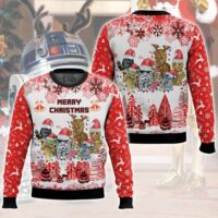 Hooktab Merry Christmas Star Wars Ugly Christmas Sweater