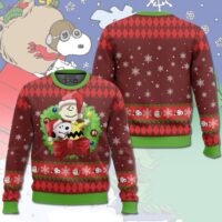 Hooktab Merry Christmas The Charlie Brown and Snoopy Show Ugly Christmas Sweater