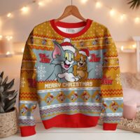 Hooktab Merry Christmas Tom And Jerry Ugly Christmas Sweater