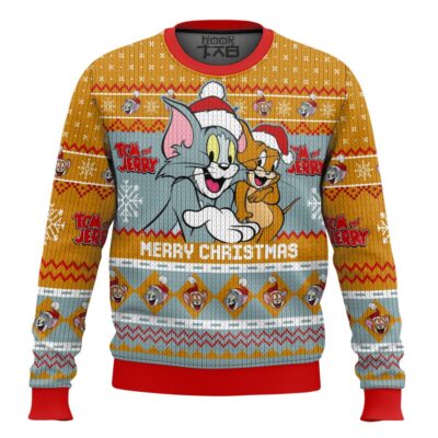 Merry Christmas Tom And Jerry Ugly Christmas Sweater