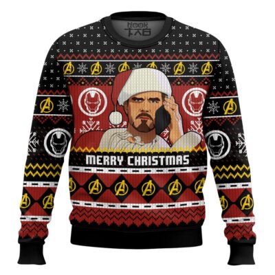Merry Christmas Tony Stark Ugly Christmas Sweater