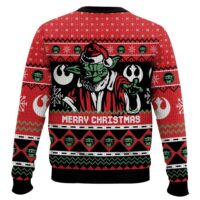 Hooktab Merry Christmas Yoda Star Wars Ugly Christmas Sweater