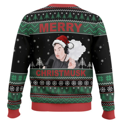 Hooktab Merry Christmusk Elon Musk Ugly Christmas Sweater