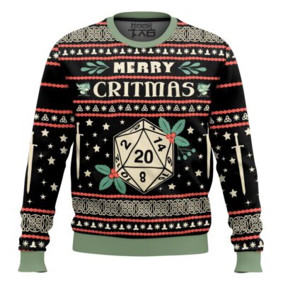 Merry Critmas Dungeons & Dragons Ugly Christmas Sweater