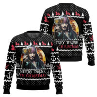 Hooktab Merry Drunk I'm Christmas Pirates Of The Caribbean Ugly Christmas Sweater