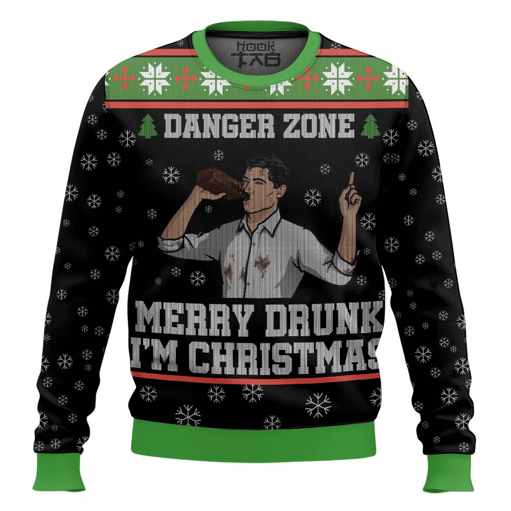 Hooktab Merry Drunk I'm Christmas Sterling Archer Ugly Christmas Sweater Hooktab Merry Drunk I'm Christmas Sterling Archer Ugly Christmas Sweater