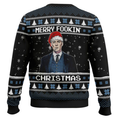 Hooktab Merry Fookin’ Christmas Peaky Blinders Ugly Christmas Sweater