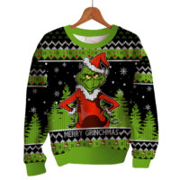 Hooktab Merry Grinchmas Grinch Ugly Christmas Sweater