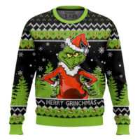 Hooktab Merry Grinchmas Grinch Ugly Christmas Sweater