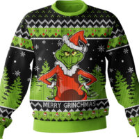 Hooktab Merry Grinchmas Grinch Ugly Christmas Sweater