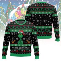 Hooktab Merry Grinchmas Ugly Christmas Sweater
