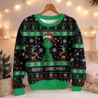 Hooktab Merry Grinchmas Ugly Christmas Sweater