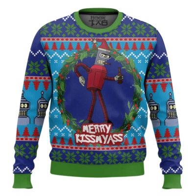 Merry Kissmyass Futurama Ugly Christmas Sweater