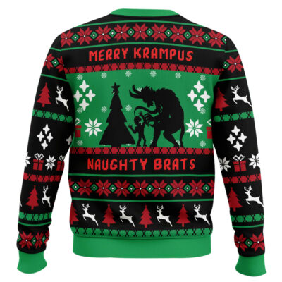 Hooktab Merry Krampus Naughty Brats Ugly Christmas Sweater