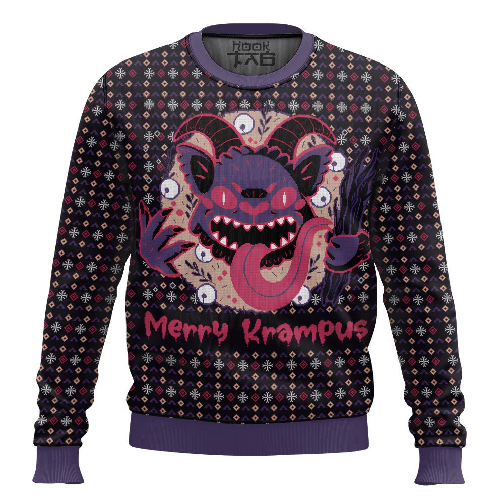 Hooktab Merry Krampus Ugly Christmas Sweater Hooktab Merry Krampus Ugly Christmas Sweater