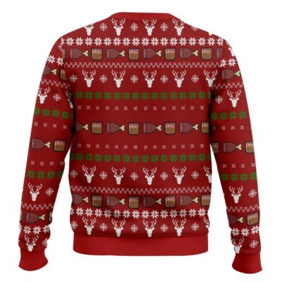 Hooktab Merry Meatmas Ron Swanson Parks And Recreation Ugly Christmas Sweater
