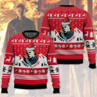 Hooktab Merry Myers Halloween Ugly Christmas Sweater