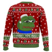 Hooktab Merry Pepe-mas Pepe The Frog Ugly Christmas Sweater