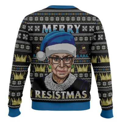Hooktab Merry Resistmas Ruth Bader Ginsburg Ugly Christmas Sweater