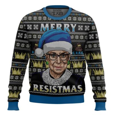 Merry Resistmas Ruth Bader Ginsburg Ugly Christmas Sweater