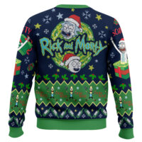 Hooktab Merry Rickmas Rick And Morty Ugly Christmas Sweater