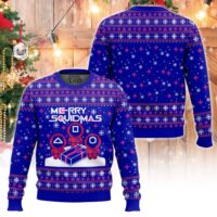 Hooktab Merry Squidmas Squid Game Ugly Christmas Sweater