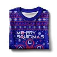 Hooktab Merry Squidmas Squid Game Ugly Christmas Sweater
