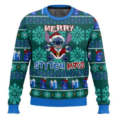 Merry Stitch Mas Lilo And Stitch Ugly Christmas Sweater